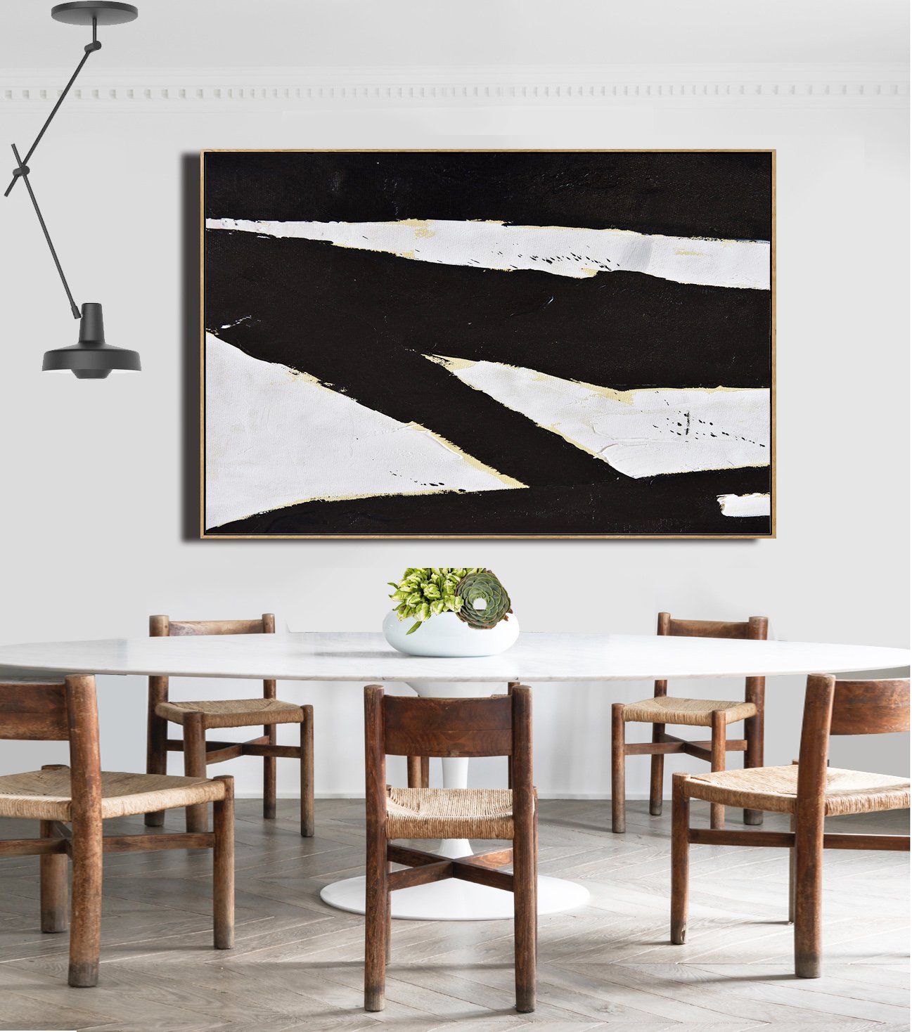 Horizontal Palette Knife Minimalist Art #C15Z - Click Image to Close